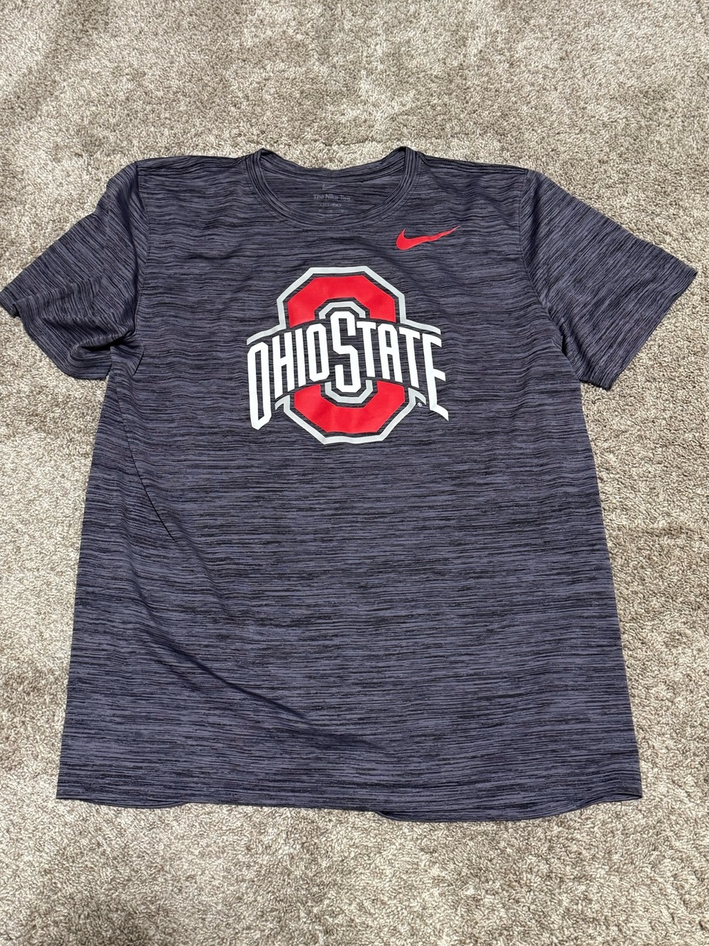 Nike Ohio State Men's Heathered Navy Logo Tee size medium